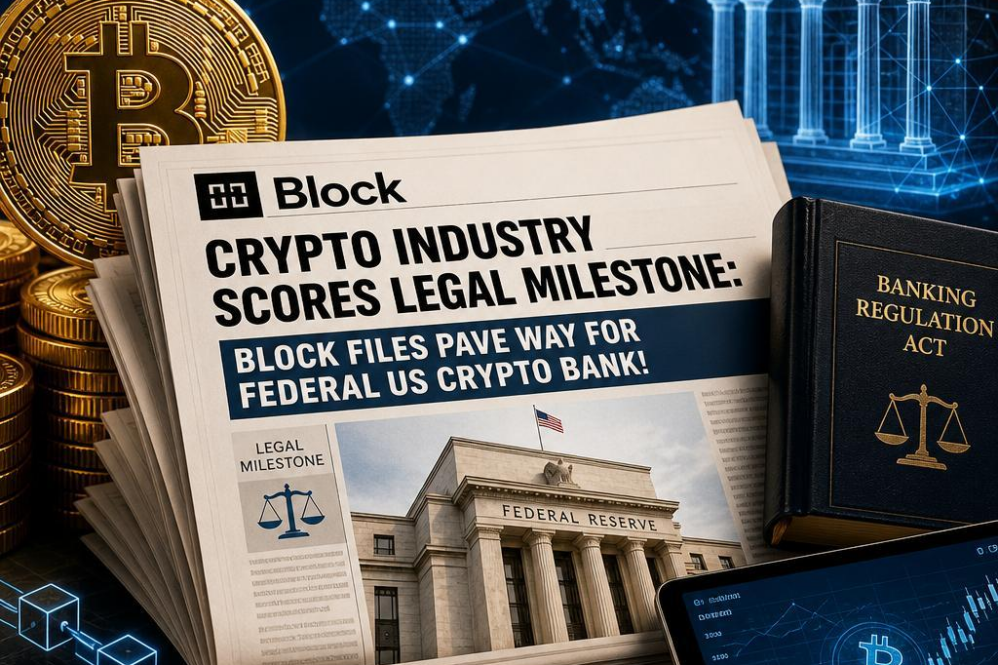 Crypto Industry Scores Legal Milestone: Block Files Pave Way for Federal US Crypto Bank!