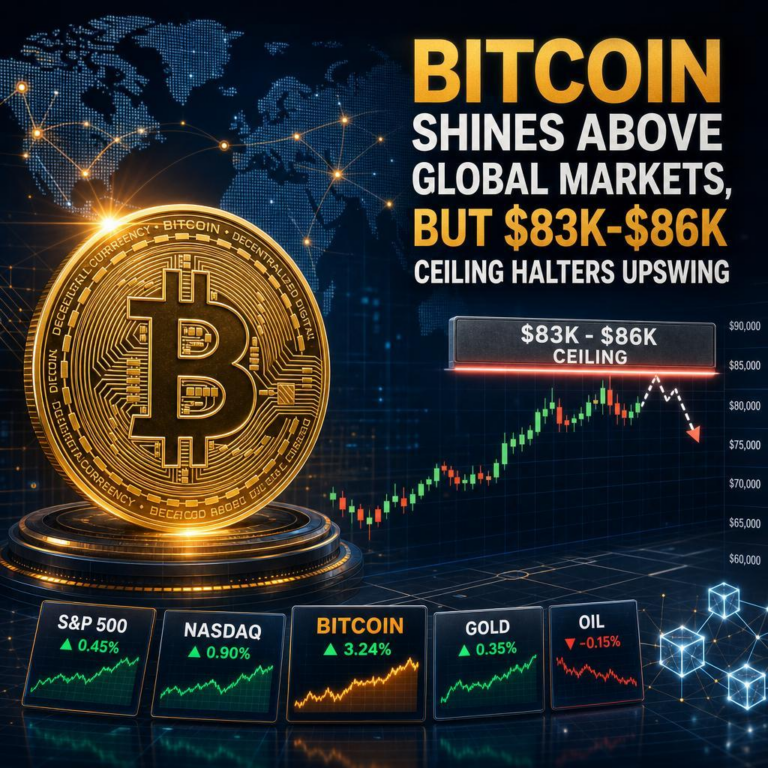 Bitcoin Shines Above Global Markets, But $83K-$86K Ceiling Halters Upswing