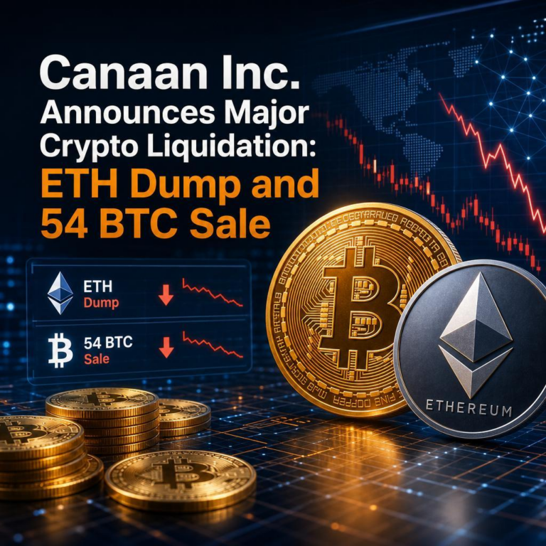 Canaan Inc. Announces Major Crypto Liquidation: ETH Dump and 54 BTC Sale