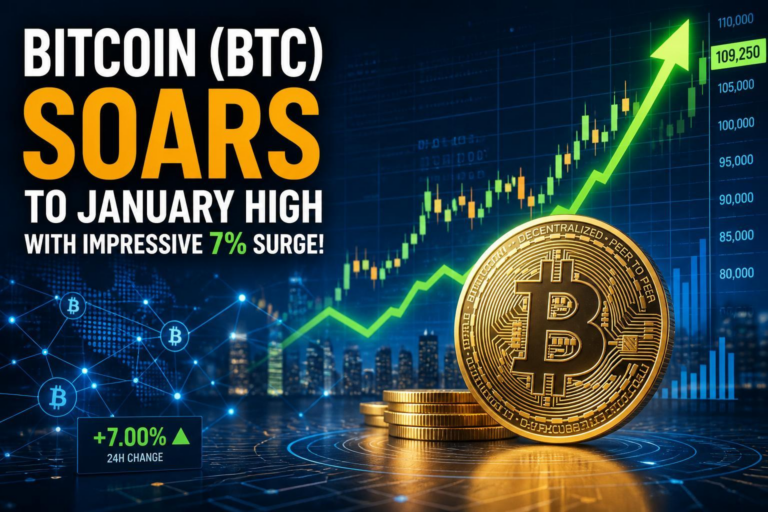 Bitcoin (BTC) Soars to January High with Impressive 7% Surge!