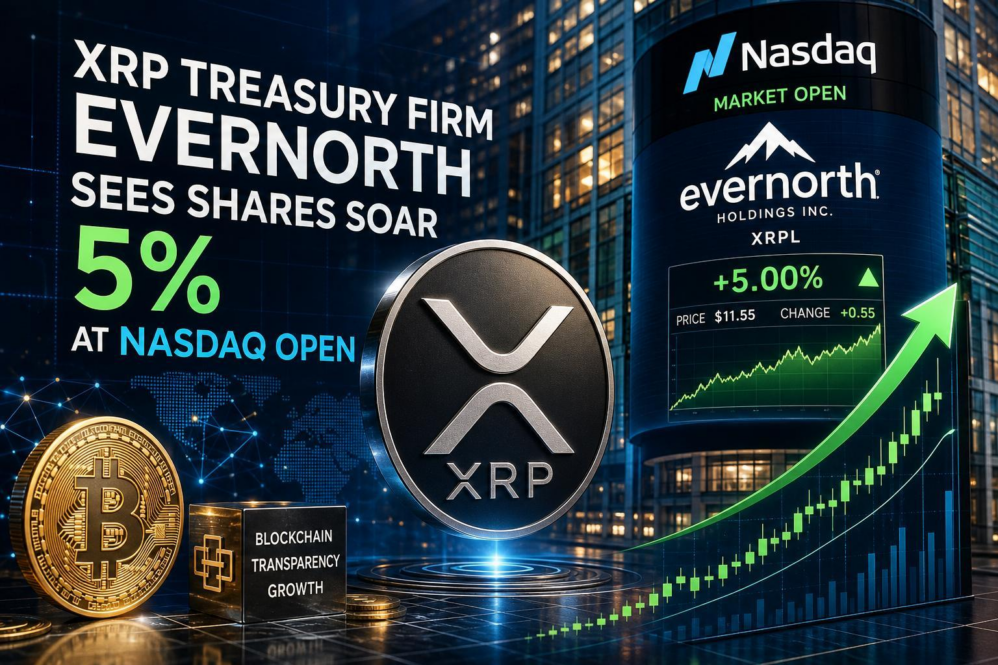 XRP Treasury Firm Evernorth Sees Shares Soar 5% at Nasdaq Open