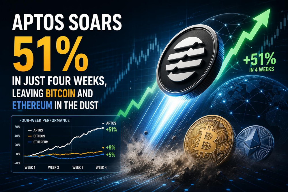 Aptos Soars 51% in Just Four Weeks, Leaving Bitcoin and Ethereum in the Dust