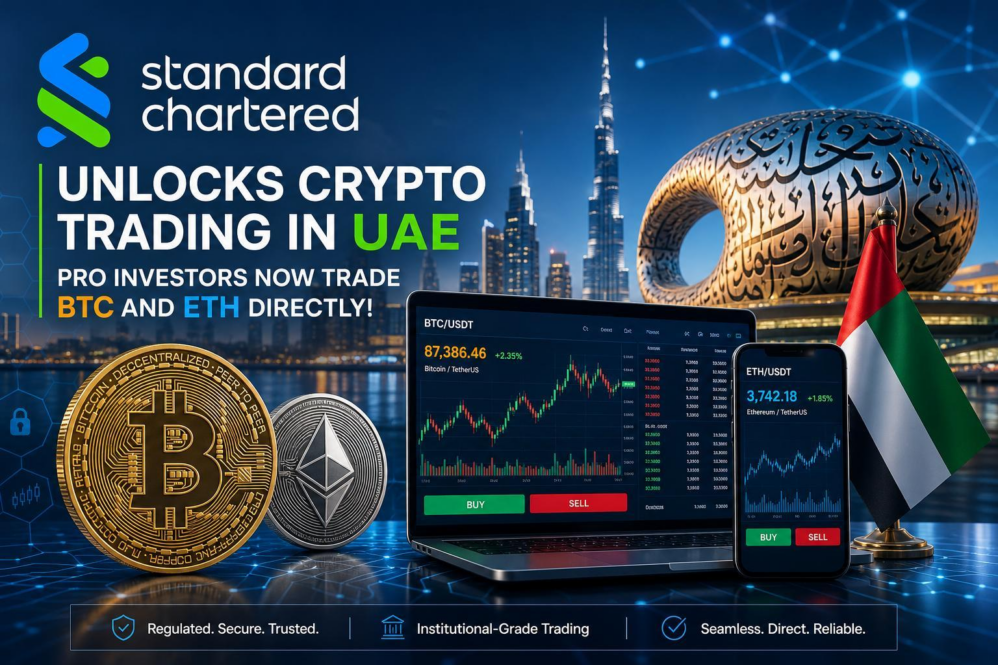 Standard Chartered Unlocks Crypto Trading in UAE: Pro Investors Now Trade BTC and ETH Directly!