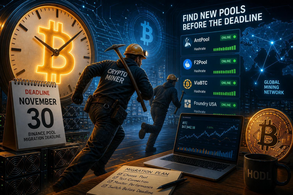 Crypto Miners Race Against Time to Find New Pools Before Binance’s November Deadline