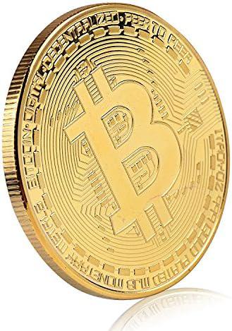 Unveiling the Brilliance: Bitcoin Commemorative Coin. A Limited Edition Gold-Plated Collector’s Delight!