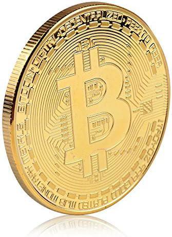 Unveiling the Brilliance: Bitcoin Commemorative Coin. A Limited Edition Gold-Plated Collector's Delight!