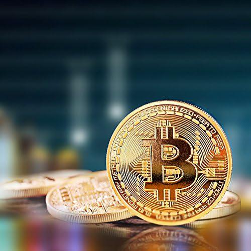 Unveiling the Brilliance: Bitcoin Commemorative Coin. A Limited Edition Gold-Plated Collector's Delight!