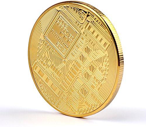 Unveiling the Brilliance: Bitcoin Commemorative Coin. A Limited Edition Gold-Plated Collector's Delight!