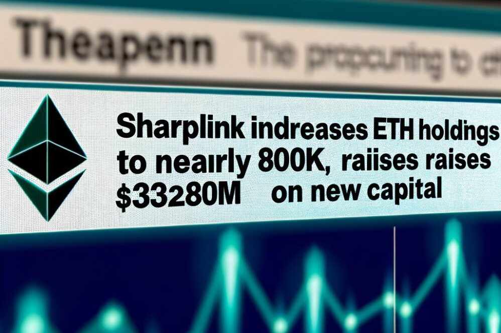 Joe Lubin’s SharpLink Boosts ETH Holdings to Nearly 800K, Raised $361M in Fresh Capital