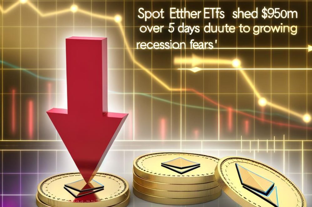 Spot Ether ETFs Shed $952M Over 5 Days as Recession Fears Grow